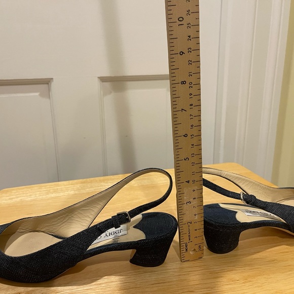 Jimmy Choo deep denim low heeled sling back size 39 - Picture 4 of 9